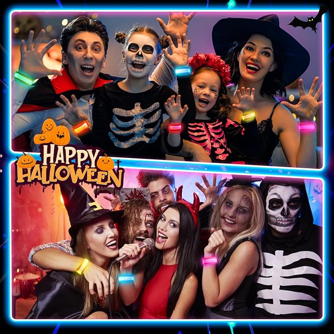 14/7 PCS LED Glow Bracelets, LED Light Up Bracelets for Kids Adults, Glow in The Dark Party Favors Supplies for Valentine's Day Gifts, Night Events, Concerts Rave Sports Accessories…