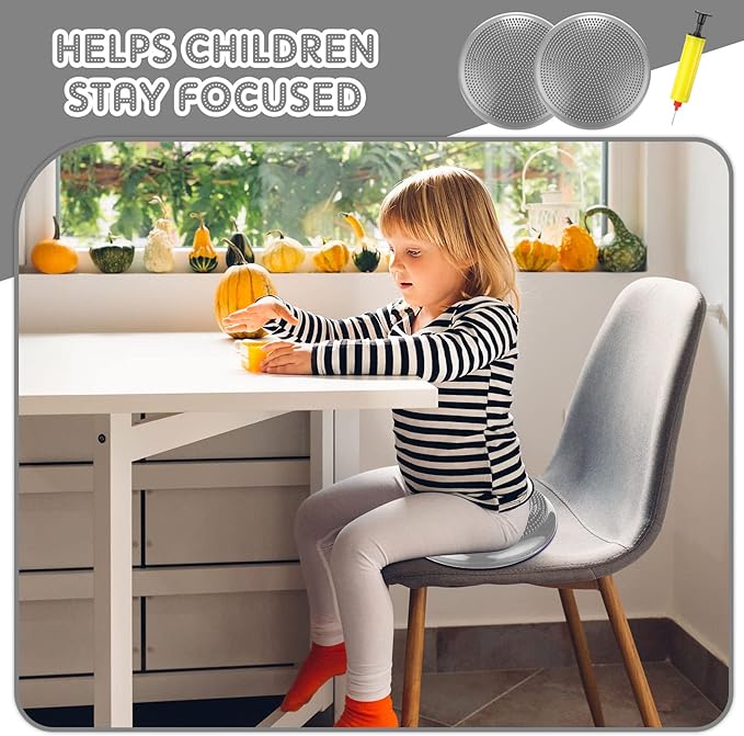 Jerify 4 Pcs Wiggle Seat Flexible Inflated Wobble Cushion Stability Balance Pad Balance Disc Sensory Seat for Men Women Fitness Physical Exercise Improving Posture Home Office