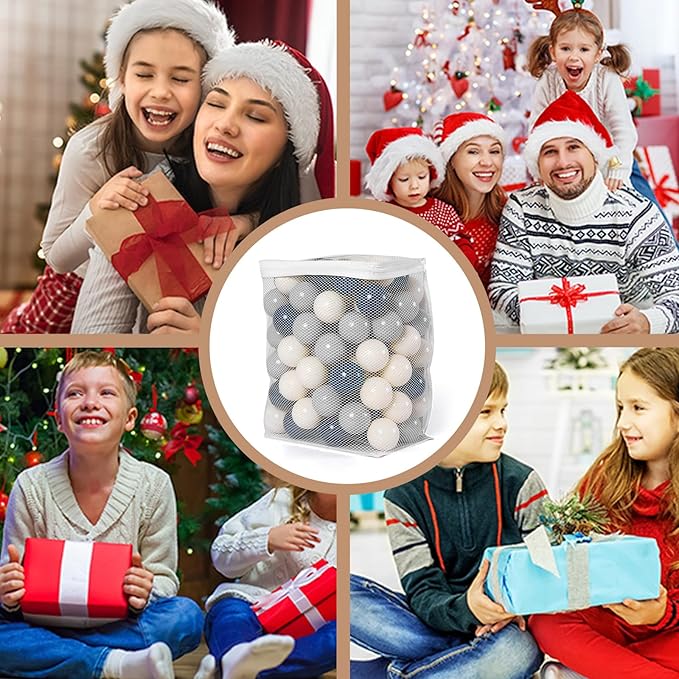 GOGOSO Baby Ball Pit Balls - Soft 2.15inch 100pcs Plastic Balls for Stimulating Playtime in Nursery Rooms or Kids Gifts Toy Xmas Decoration