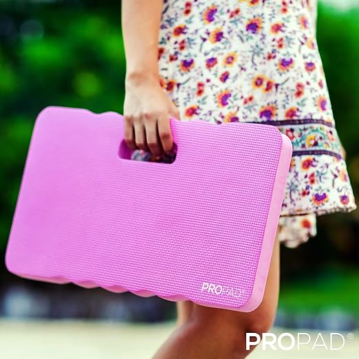 Thick Kneeling Pads, Garden Kneeler for Gardening, Bath Kneeler for Baby Bath, Kneeling Mat for Yoga, Knee Pad for Work, Extra Large (XL) 18 x 11 x 1.5 Inches, Pink (Pack of 2)