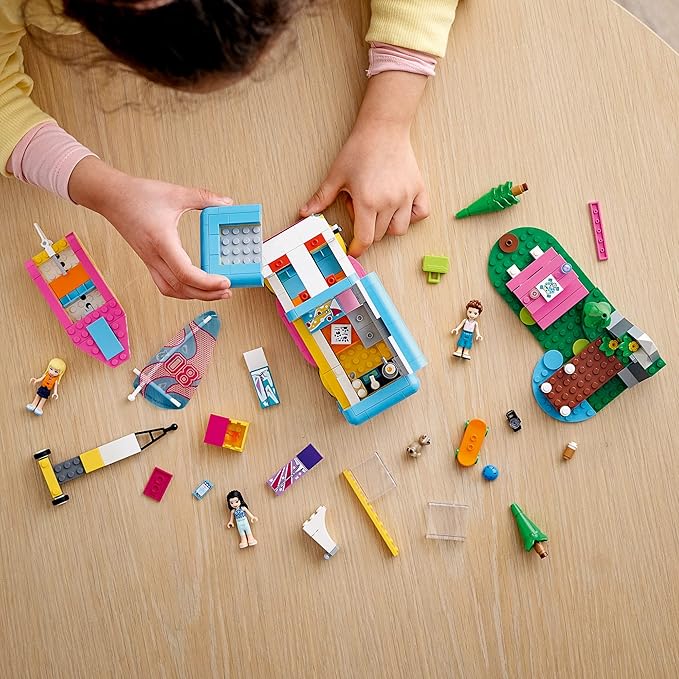 LEGO Friends Forest Camper Van and Sailboat 41681 Building Kit; Forest Toy; New 2021 (487 Pieces)