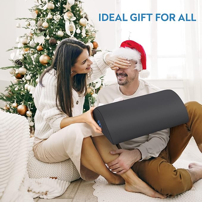 StepLively Foot Rest Ergonomic Pillow for Under Desk at Work, Anti-Fatigue Footrest Support Pillow for Fatigue & Pain Relief, Comfortable for Office Chair, Car Seat & Gaming Chair - Grey