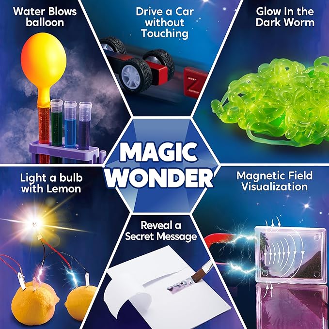 Klever Kits Jumbo Science Kits- 130+ Experiments Educational Toys, STEM Activities with Growing Crystal Tree, Fruit Circuits and Chemistry Set, Christmas Birthday Gifts for Kids