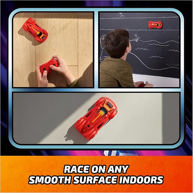 Air Hogs, Zero Gravity Sprint RC Car Wall Climber, Red USB Micro B Rechargeable Indoor Wall Racer, Over 4-Inches, Kids Toys for Kids Ages 4 and up