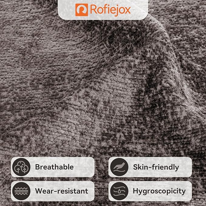 Bench Cushion 36 Inch - Luxury Chenille, High-Density Memory Foam, Non-Slip Bottom, Soft Durable Indoor Tufted Long Seat Cushion for Window Garden Furniture (Brown, 36x14x4 Inch)