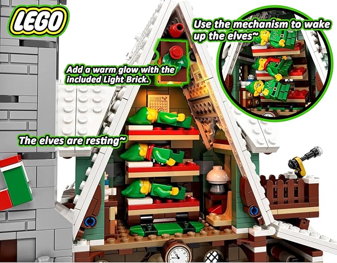 LEGO 10275 Elf Club House Christmas Cabin 18+(1197 Pieces)