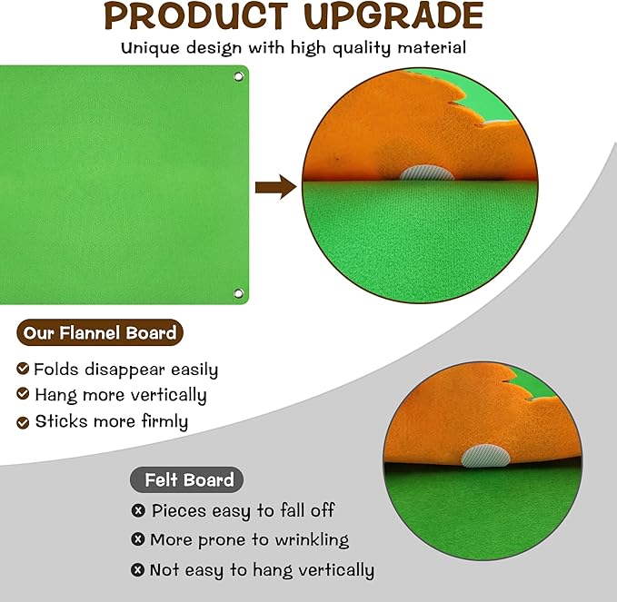 Craftstory 47 Pcs Farm Animals Toys Flannel Felt Board Story Sets for Toddlers Kids 47 Pieces Farm Barnyard Toys Interactive Montessori Sensory Busy Board Arts Crafts Gifts for Kids