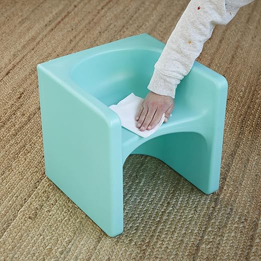 ECR4Kids Tri-Me 3-In-1 Cube Chair, Kids Furniture, Aqua