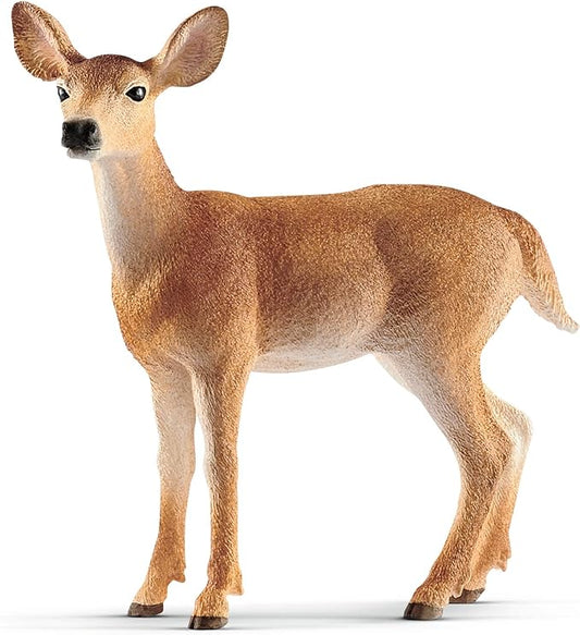 Schleich Wild Life, Animal Figurine, Animal Toys for Boys and Girls 3-8 Years Old, White-Tailed Doe, Ages 3+