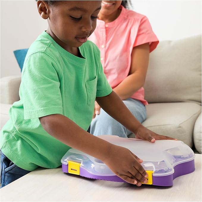 Kinetic Sand, Variety Case with 2lbs Play Sand (Beach, Neon & Shimmer) & 5 Tools, Reusable Storage, Sensory Toys for Kids Ages 3 and up