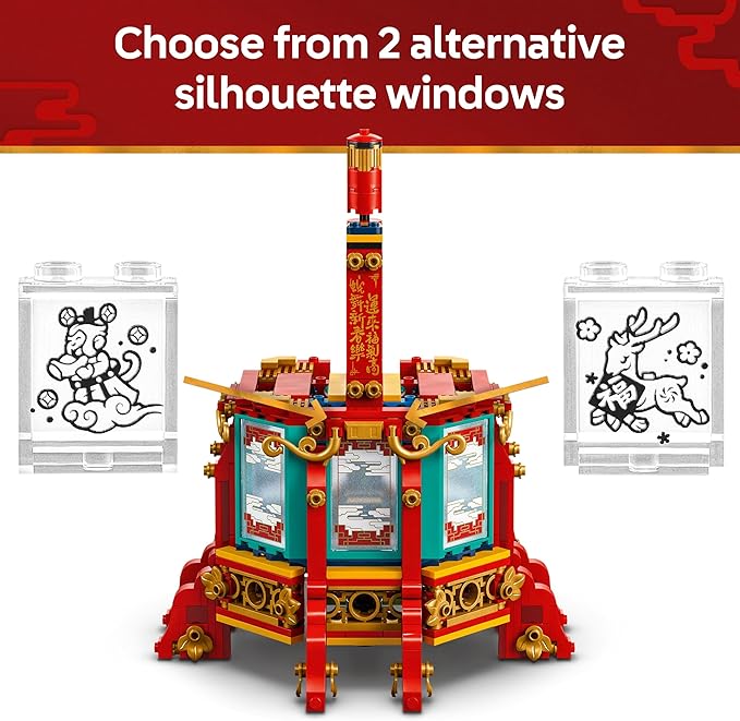 LEGO Spring Festival Trotting Lantern - Learning and Educational Building - Chinese Festival Toy for Kids, Boys and Girls, Ages 9+ - Cultural Gift for Display - Year of The Snake Minifigure - 80116