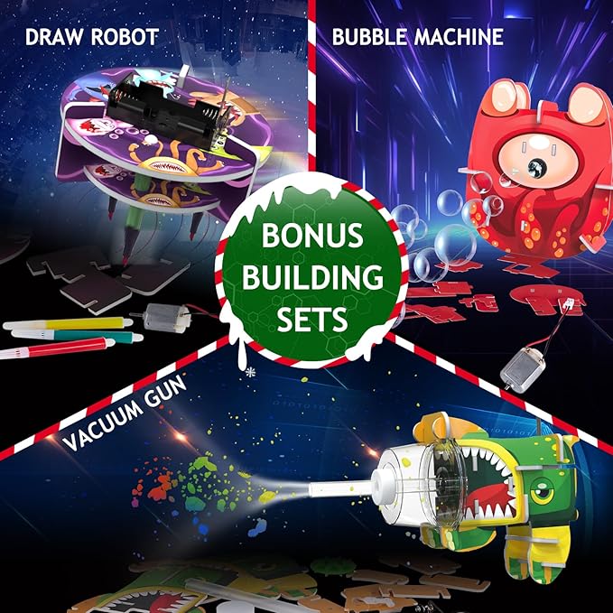 Japace Science Kits for Kids Age 4-6-8, Science Experiments & DIY Motorized Building Kits STEM Toys Chemistry Set for Kids Birthday Gift Ideas for Boys Girls Experiments Enthusiastics