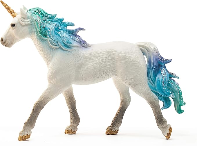 Schleich bayala, Unicorn Toys for Girls and Boys, Sea Unicorn Stallion with Gems, Blue and Purple, Ages 5+