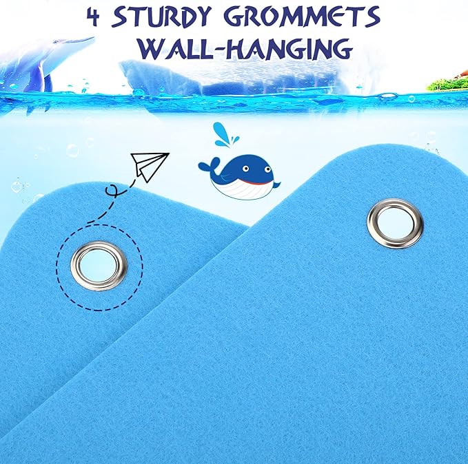 4 Pieces Felt Board for Toddlers Classroom Flannel Board Stories for Preschool Homeschooling, Kids Felt Story Activity Wall Hanging Children Birthday Gifts, 11.8 x 15.75 Inch, 2 Colors