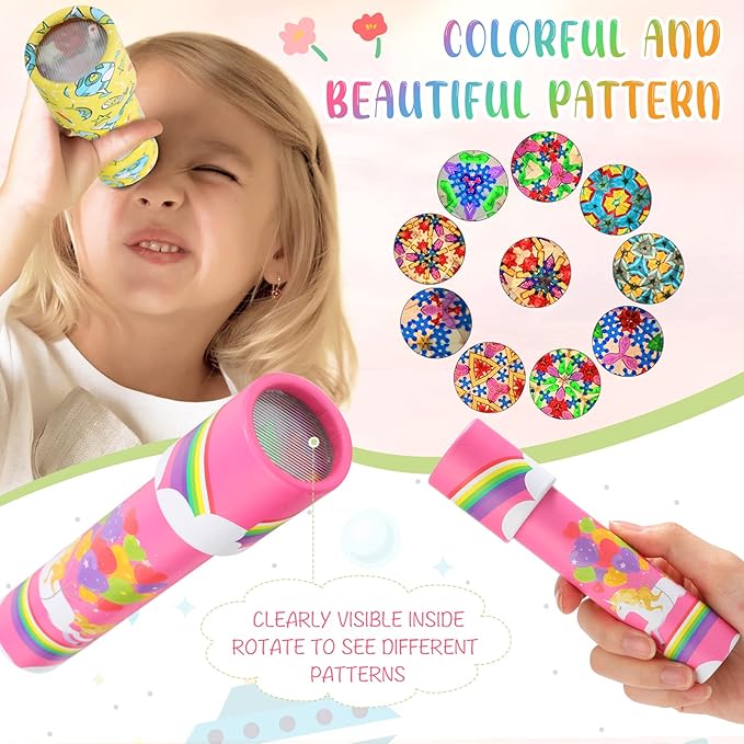 15 Pcs Classic Kaleidoscopes Kids Birthday Party Favor Old Fashioned Vintage Educational Toys Stocking Stuffers Goodie Bag Fillers for Classroom School Return Gifts Carnival Prizes (Cute Style)