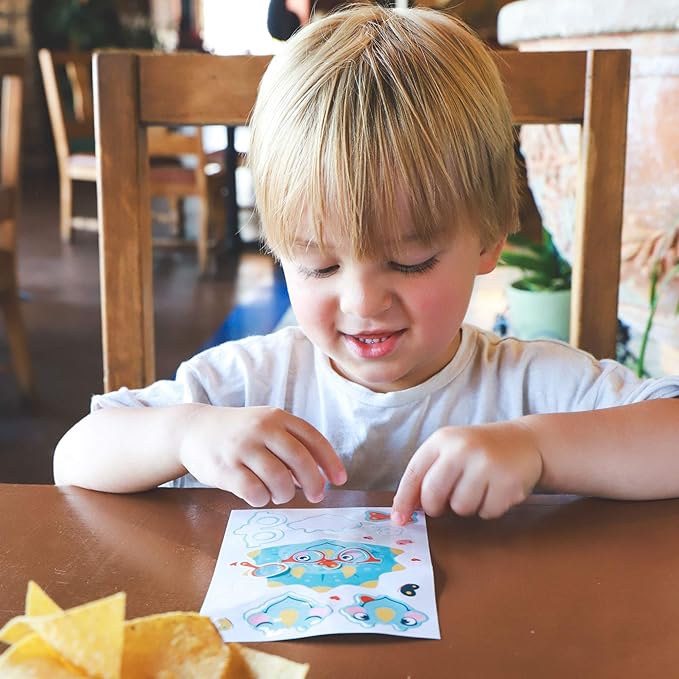 Gooji DIY Make Your Own Stickers for Kids, 60 Sheets Over 1,200 Stickers, 20 Funny Characters and Animals, Customizable Faces with Accessories, Reusable for Party Favors or Arts and Crafts Projects