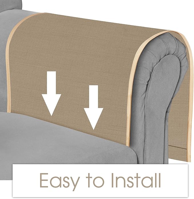 Joywell Armrest Organizer Remote Holder for Recliner Armchair Caddy Couch Sofa Arm Chair Caddie with 6 Pocket Storage for Magazine, Phone, iPad, Hazel