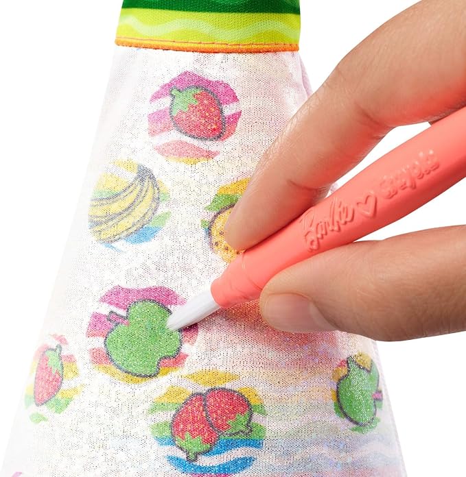 Barbie Crayola Rainbow Fruit Surprise Pineapple-Scented Blonde Doll and Fashions, Creative Art Fashion Toy, Gift for 5 Year Olds and Up