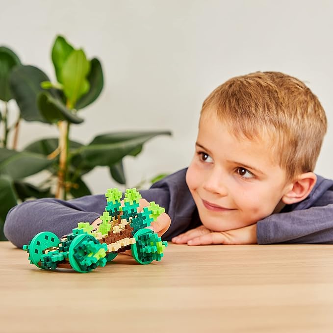 PLUS PLUS Color Cars Tube, Car Building Block Kit, 3D Puzzle Stem Toy Set for Kids, 200 Mini Interlocking Pieces - Earth