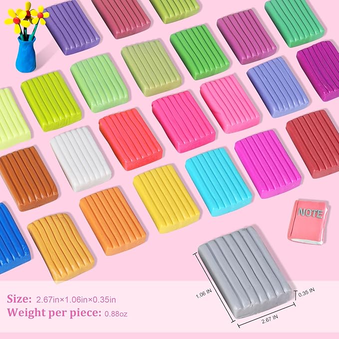 Aestd-ST Polymer Clay Kits 72Colors, Modeling Clay for Kids, Non-Stick Molding Oven Bake Clay with 20 Sculpting Tools and 82 DIY Accessories, Craft Gift for Children and Adults.