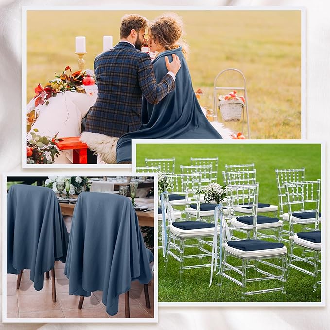 Kinlop Fleece Blanket Bulk 60 x 50 Inch Soft Lightweight Fleece Cozy Blanket Warm Throw Plush Pet Throw for Bed Couch Sofa Home Office Wedding Gifts Travel Camping(Gray Blue,40 Packs)