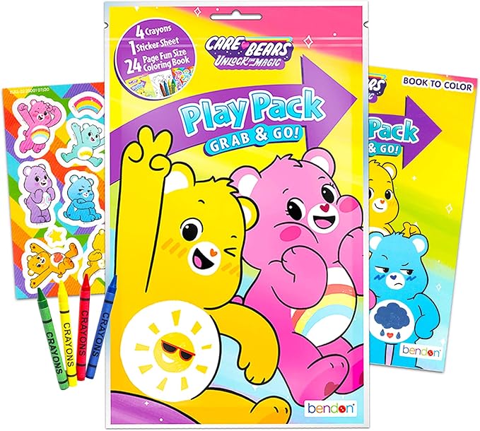 Bendon Publishing Care Bears Activity Book Set Care Bears Coloring Book Bundle - Care Bears Activity Set Featuring Care Bears Stickers, Care Bears Games, Care Bear Puzzles and More
