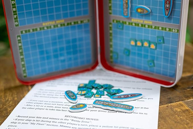 Bendon TS Shure Battle of The Boats Games Mini Magnetic Activity Tin with Illustrated Foam Magnets 50516