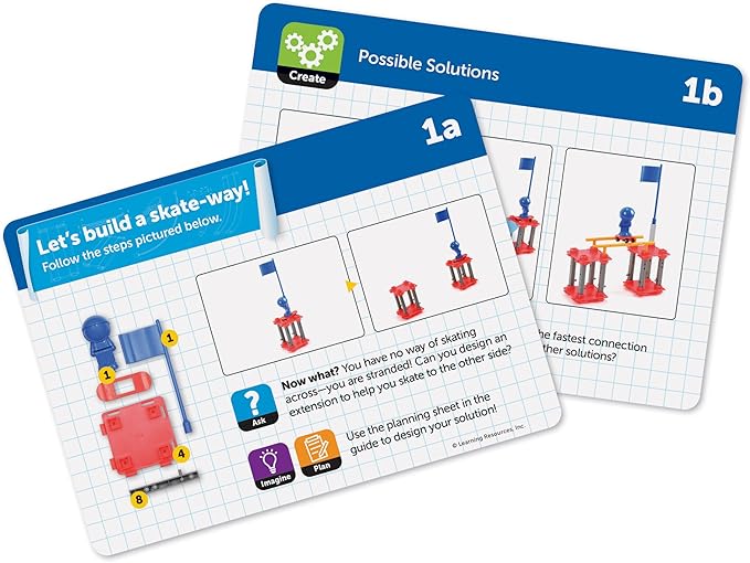 Learning Resources Skate Park Engineering & Design Building Set, Engineering Toy, STEM toy, Science for Kids, Fun Science Toy, 43 Pieces, Ages 5+