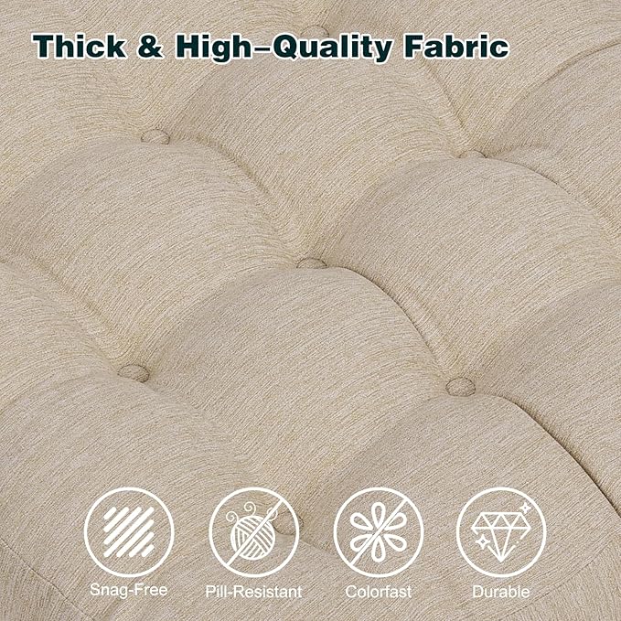 baibu Memory Foam Recliner Cushions with Lumbar Support Pillow Set for Elderly, 20x20x5 Inch Dual-Layer Design Non-Slip Recliner Seat Cushion & Back Support Pillow for Reduce Hip & Lumbar Pain, Beige