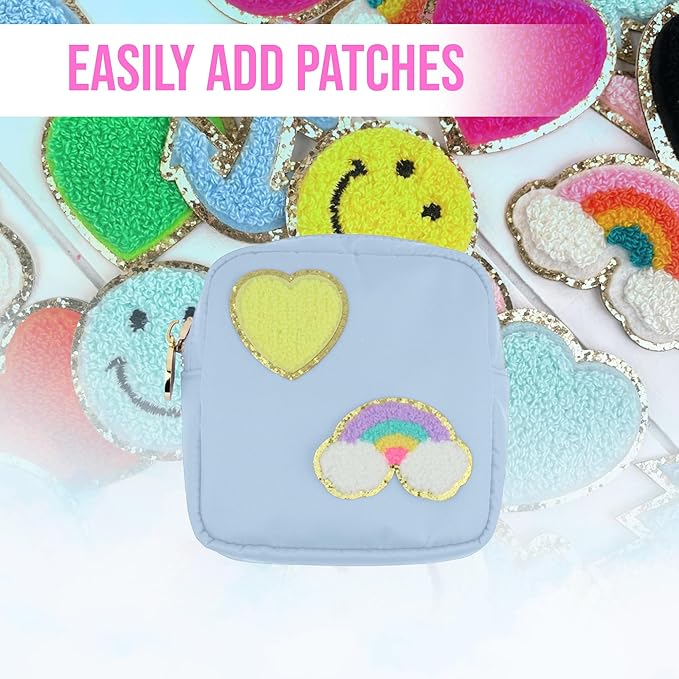 DANCOUR Nylon Makeup Bags for Women Large Preppy Travel Toiletry Pouch Cosmetic Bag Makeup Organizer