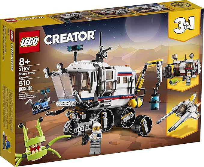 LEGO Creator 3in1 Space Rover Explorer 31107 Building Toy for Kids Who Love Imaginative Play, Space and Exploration Adventures on Exotic Planets (510 Pieces)