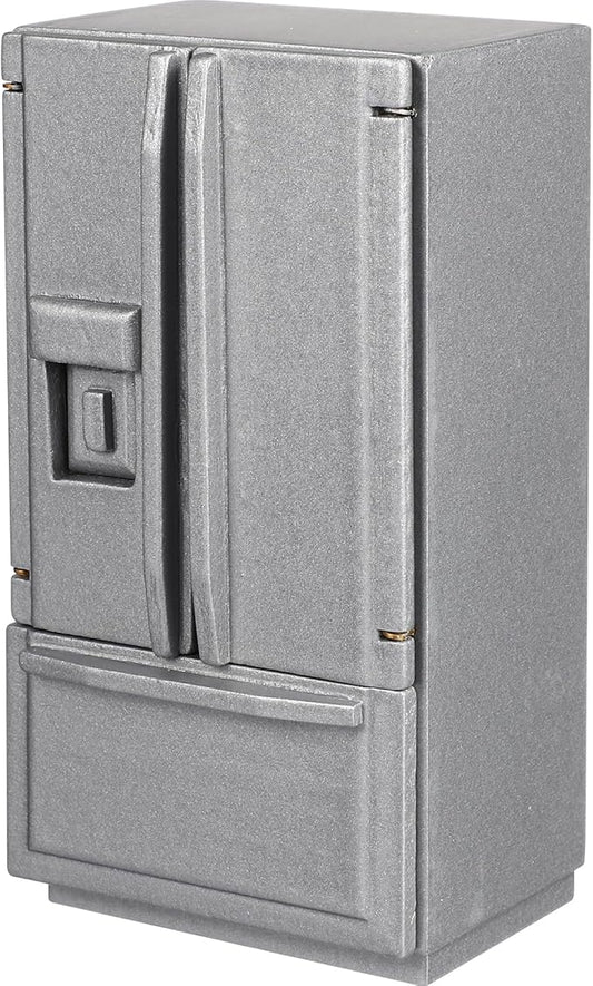 ibasenice Miniature Dollhouse Refrigerator Accessories - Miniature Dollhouse Furniture Refrigerator Toy Realistic Mini Fridge Model Kitchen Accessories Toy Tiny Doll House for Dollhouse Decor