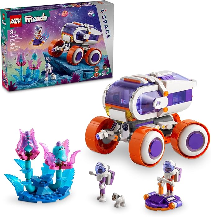 LEGO Friends Space Research Rover Space Toy and Science Playset, Space Gift for 8 Year Old Girls and Boys, Building Toy for Space Lovers and Kids with 2 Mini-Dolls, a Dog and 2 Alien Figures, 42602