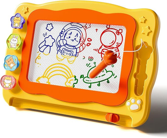 Large Magnetic Drawing Board for Toddlers, Magnetic Doodle Board for Kids, Etch A Sketch Magnet Erasable Writing Pad, Preschool Education Travel Toys for Kids Boys Girls Age 3 4 5 6 7 8 Years Old