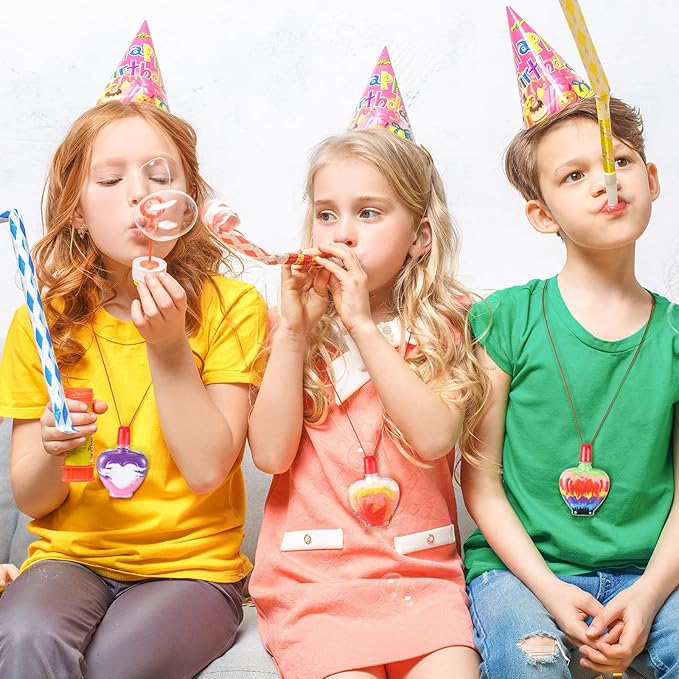 Bokon 37 Pcs Valentine Sand Art Bottle Necklace Kits Include 20 Pcs Plastic Sand Art Bottle Necklaces, 12 Pcs 12 Colored Art Sand, 5 Mini Plastic Funnels for Class heart Sand Art Containers Art Crafts