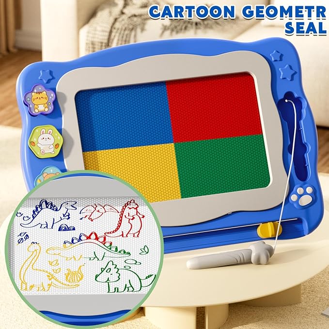 Large Magnetic Drawing Board for Toddlers, Magnetic Doodle Board for Kids, Etch A Sketch Magnet Erasable Writing Pad, Preschool Education Travel Toys for Kids Boys Girls Age 3 4 5 6 7 8 Years Old