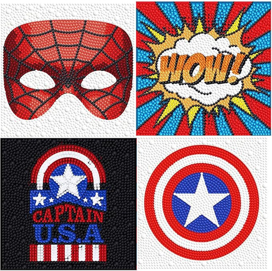 Junrife 5D Diamond Craft Kits Stickers for Kids,Gem Kids' Paint by Number Kits Mosaic Sticker - Best Gifts for Girls Over Ages 6 Easy for Kids Adult Beginners