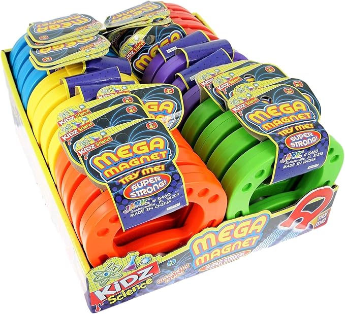 JA-RU Mega Magnet Toy (1 Magnet Horseshoe Shaped) Strong Magnets for Preschool Science Experiments & Classroom Activities for Kids. Educational Toy. School Supply. 5460-1