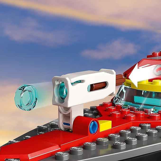 LEGO City Fire Rescue Boat 60373, Toy Floats on Water, with Jetpack, Dinghy and 3 Minifigures, Everyday Hero Toys for Kids, Boys and Girls Ages 5+
