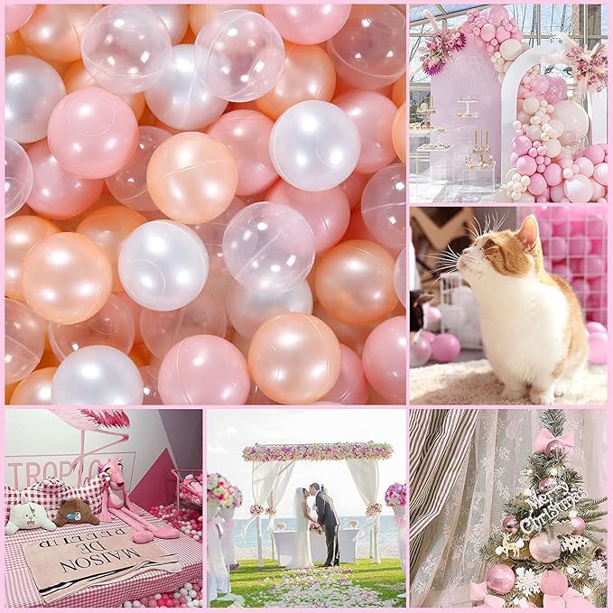 GOGOSO Baby Ball Pit Balls -100pcs Small Crush Proof Plastic Play Ball Pool Pits for Toddlers 1-3 Play Tent, Kids Birthday Party, Baby Playpen Yard, Kiddie Pool