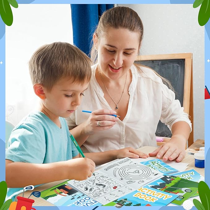 Golf Activity Books for Kids - Sports Golf Theme Mini Games Coloring Book Set Bulk Mazes Word Search Word Scramble Games DIY Booklet for Birthday Party Goodie Bags Stuffers Classroom Favors Supplies