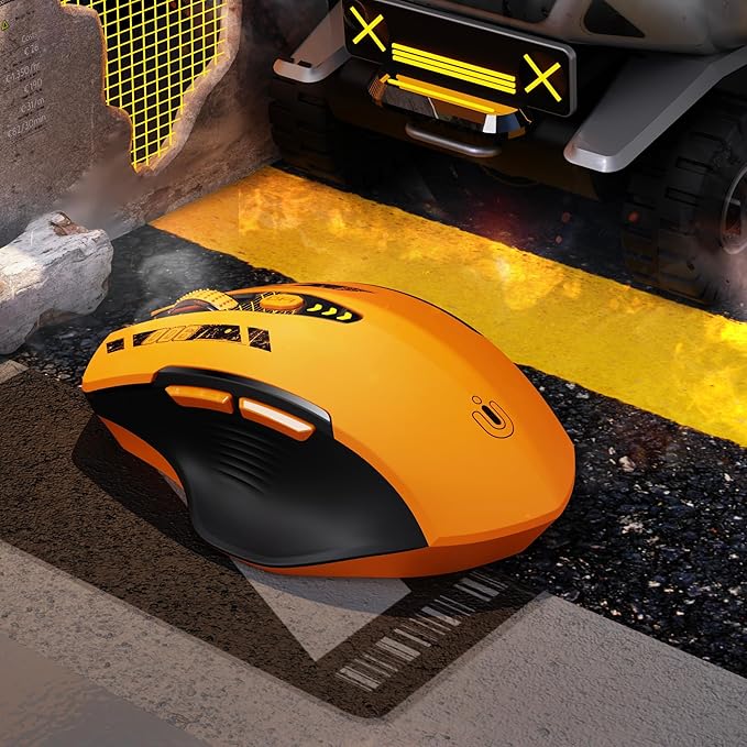 Uineer Wireless Bluetooth Mouse,[Upgraded] Rechargeable Computer Mice (BT 5.0/4.0+2.4G Hz) with Visible Battery Level, 4 Adiustable DPl, Portable PC Mouse for MacBook Chromebook