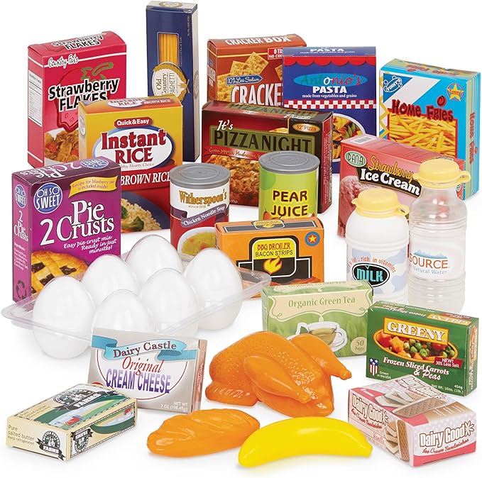 Battat – Pretend Shopping Playset – Play Groceries & Cart – 29 Play Food Items – Play Kitchen Accessories – 2 Years + – Shopping Day Grocery Cart