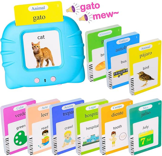 510 Spanish Flash Cards for Kids 3+Years,Pocket Speech for Toddlers,Autism Sensory Toys,Learning Montessori Toys,Speech Therapy Toys for Kids Toddlers