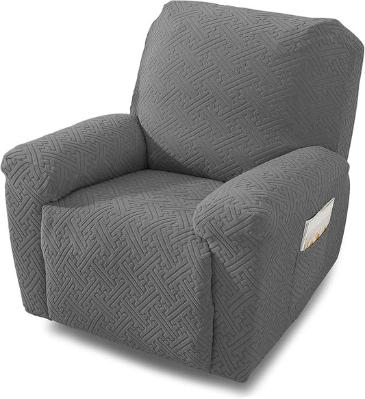NORTHERN BROTHERS Oversized Recliner Chair Covers, Large Lazy Boy Recliner Covers, Stretchy Cover for Recliner Chairs, Light Gray