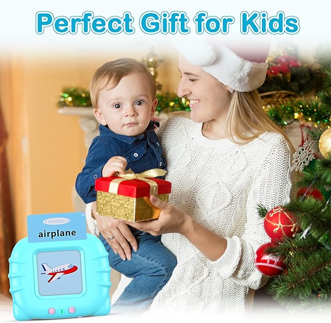 Sensory Toys Montessori Toys for 2 3 4 5 6 Year Old Speech Therapy Materials Autism Toys 192 Cards 384 Sides ABC 123 Sight Words Toddler Toys Educational Learning Toys Talking Flash Cards Boys Gift