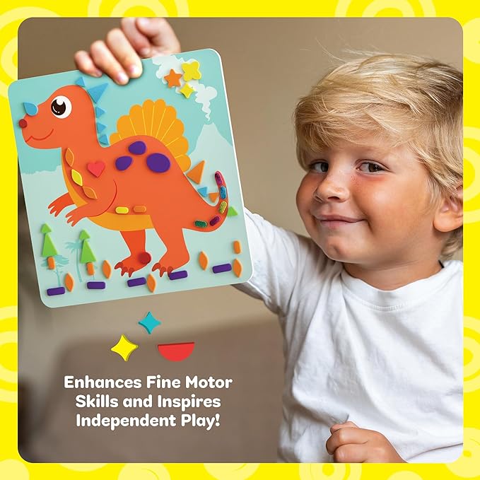 Foam Sticker Art Craft for Kids - Toddler Arts and Crafts for Kids Ages 3-4 3-5 4-6 - Kids Toddlers Activities for Kids Ages 3-5 - 4 Year Old Boy Birthday Gift - Stocking Stuffers Gifts for Boys 4-6