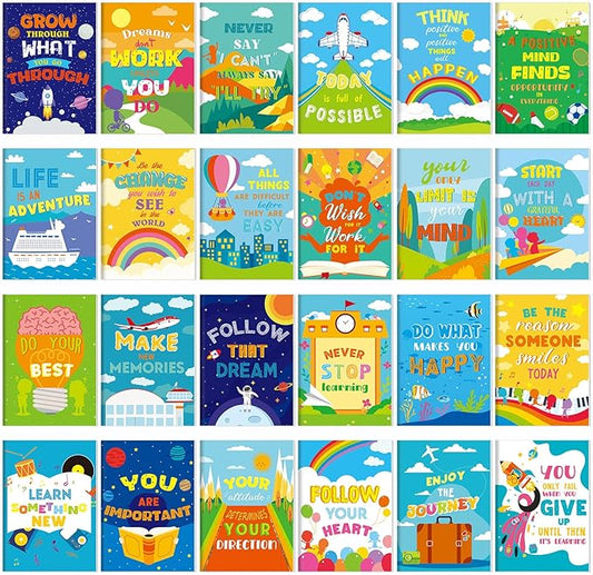 24 Pcs Inspirational Coloring Books for Adults Kids Coloring Books Bulk, DIY Art Coloring Book for Adult Kids Drawing Book with Flower Words Pattern for Party Favors Goodie Bag Filler Gifts