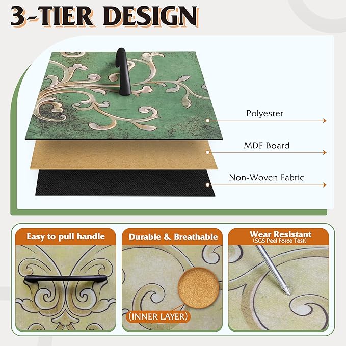 WLIVE Storage Organizer Unit with 11 Fabric Bins, Storage Drawers Organizer with Steel Frame, Tall Storage Tower Organizaton for Living Room, Hallway, Office, Floral Painted