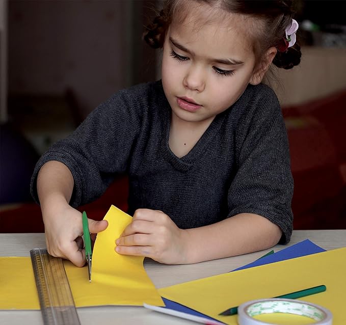 Better Office Products 24 Piece Blunt Tip Kids Scissors, 6 Assorted Colors, 5" Length, Classic School Scissors, Children Scissors, Assorted 24 Count